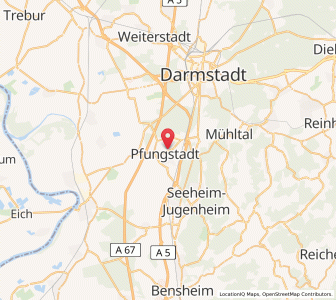 Map of Pfungstadt, Hesse