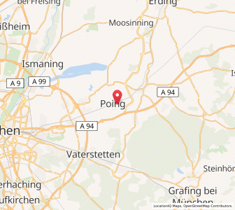 Map of Poing, Bavaria