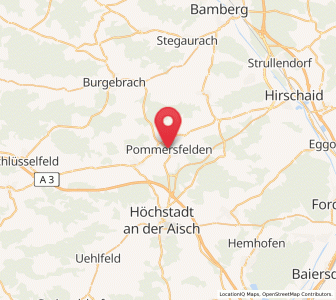 Map of Pommersfelden, Bavaria