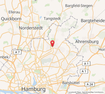 Map of Hamburg-Poppenbüttel, Hamburg