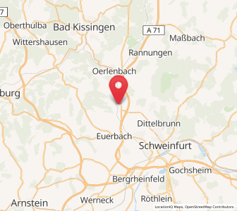 Map of Poppenhausen, Bavaria