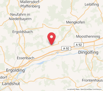 Map of Postau, Bavaria