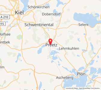 Map of Preetz, Schleswig-Holstein
