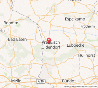 Map of Preußisch Oldendorf, North Rhine-Westphalia