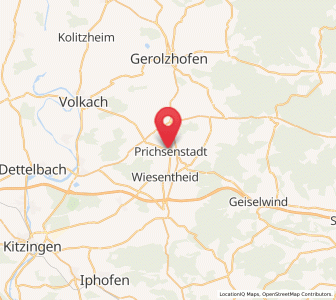 Map of Prichsenstadt, Bavaria
