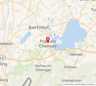 Map of Prien am Chiemsee, Bavaria