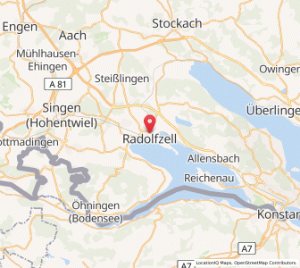 Map of Radolfzell am Bodensee, Baden-Wurttemberg