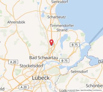 Map of Ratekau, Schleswig-Holstein