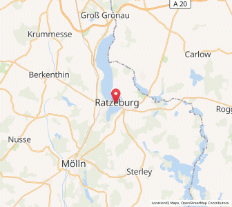 Map of Ratzeburg, Schleswig-Holstein