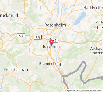 Map of Raubling, Bavaria
