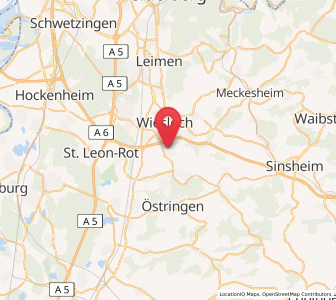 Map of Rauenberg, Baden-Wurttemberg