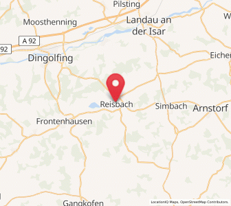 Map of Reisbach, Bavaria
