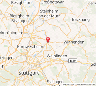 Map of Remseck am Neckar, Baden-Wurttemberg