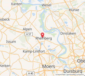 Map of Rheinberg, North Rhine-Westphalia