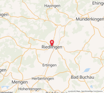 Map of Riedlingen, Baden-Wurttemberg