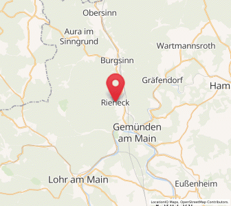 Map of Rieneck, Bavaria