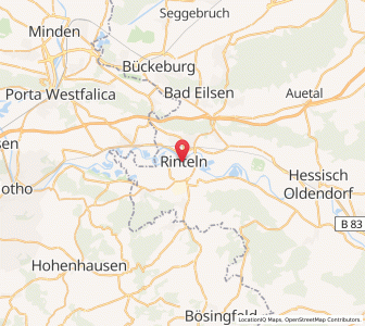 Map of Rinteln, Lower Saxony