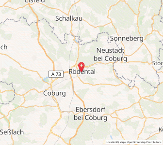 Map of Rödental, Bavaria