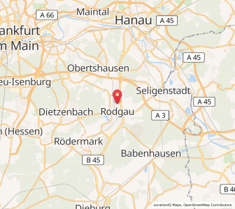Map of Rodgau, Hesse