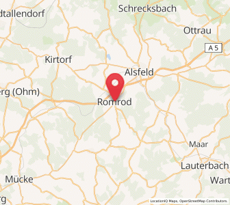Map of Romrod, Hesse