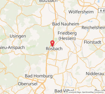 Map of Rosbach vor der Höhe, Hesse