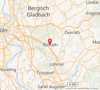 Map of Rösrath, North Rhine-Westphalia
