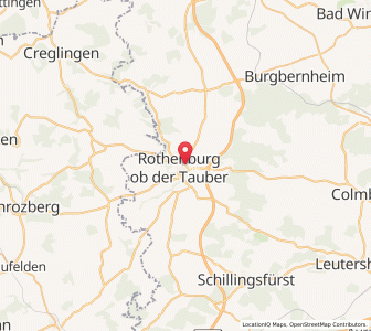 Map of Rothenburg ob der Tauber, Bavaria