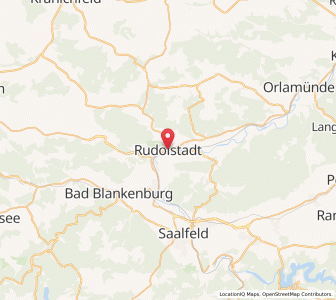 Map of Rudolstadt, Thuringia