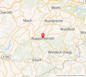 Map of Ruppichteroth, North Rhine-Westphalia