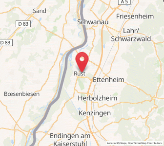 Map of Rust, Baden-Wurttemberg