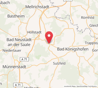 Map of Saal a. d. Saale, Bavaria