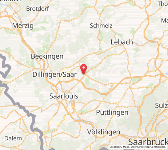 Map of Saarwellingen, Saarland