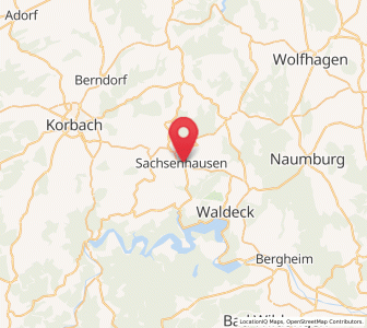 Map of Sachsenhausen, Hesse