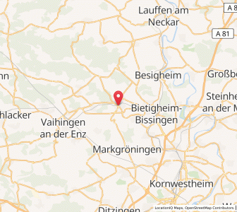 Map of Sachsenheim, Baden-Wurttemberg