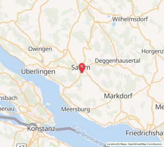 Map of Salem, Baden-Wurttemberg