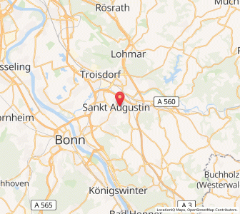 Map of St. Augustin, North Rhine-Westphalia