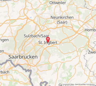 Map of Sankt Ingbert, Saarland