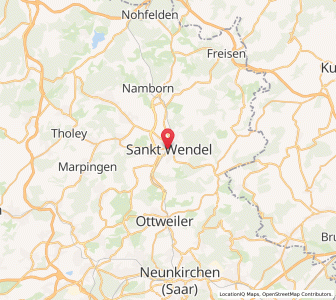 Map of Sankt Wendel, Saarland