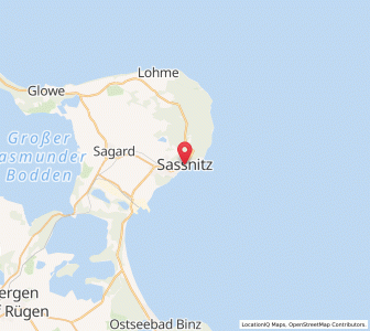 Map of Sassnitz, Mecklenburg-Vorpommern
