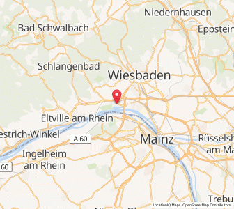 Map of Wiesbaden-Schierstein, Hesse