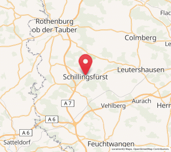 Map of Schillingsfürst, Bavaria