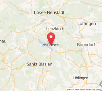 Map of Schluchsee, Baden-Wurttemberg