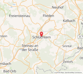 Map of Schlüchtern, Hesse