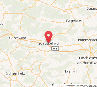 Map of Schlüsselfeld, Bavaria