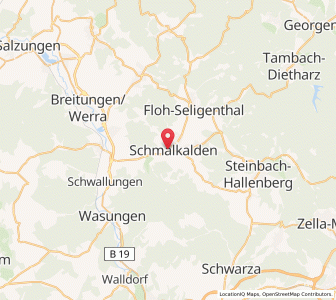 Map of Schmalkalden, Thuringia