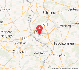 Map of Schnelldorf, Bavaria