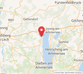 Map of Schondorf am Ammersee, Bavaria