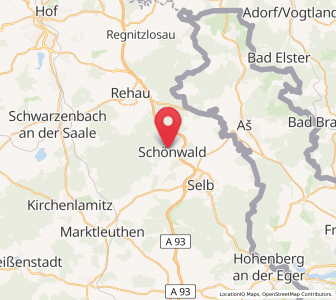 Map of Schönwald in Bayern, Bavaria