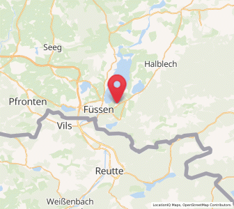 Map of Schwangau, Bavaria