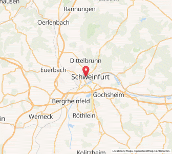 Map of Schweinfurt, Bavaria